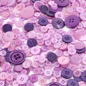 Assorted Purple Buttons for Crafting, Painting, Sewing